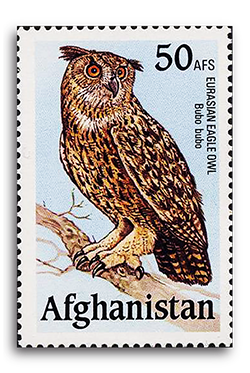 eurasian eagle owl stamp
